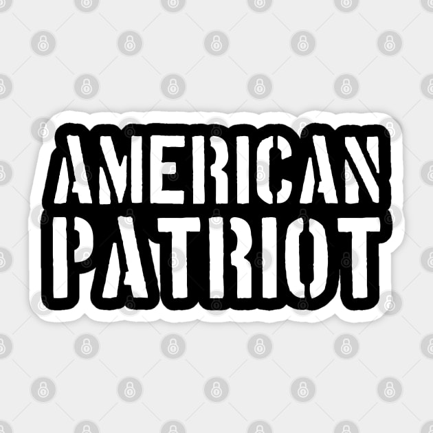 American Patriot, Patriotic, American Sticker by Silly Me Studio